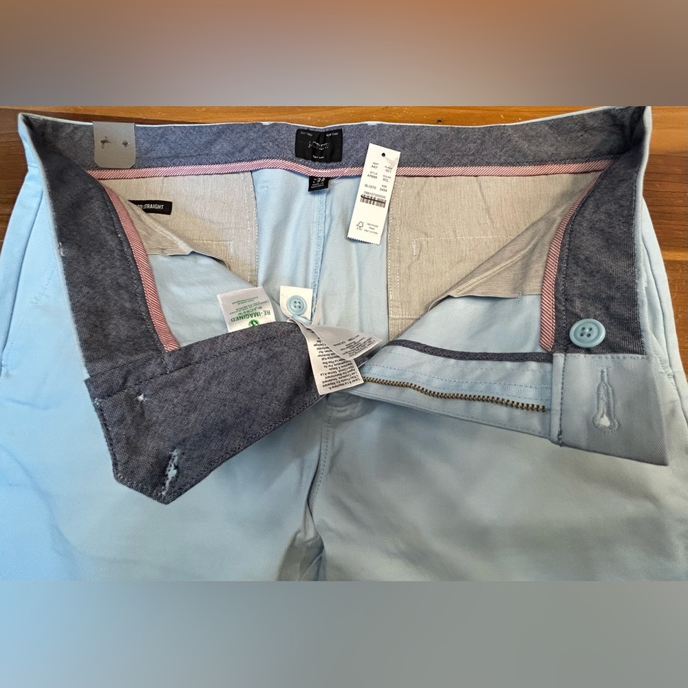 NWT J. Crew: 770™ Straight-fit Stretch Chino Pant in Blue, W31 X L30 & W34 X L34 - Picture 9 of 13